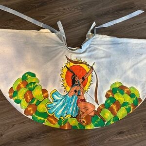 Vintage 1950s Faldas Kent Mexican Handpainted Circle Skirt